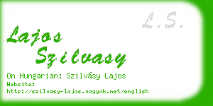 lajos szilvasy business card
